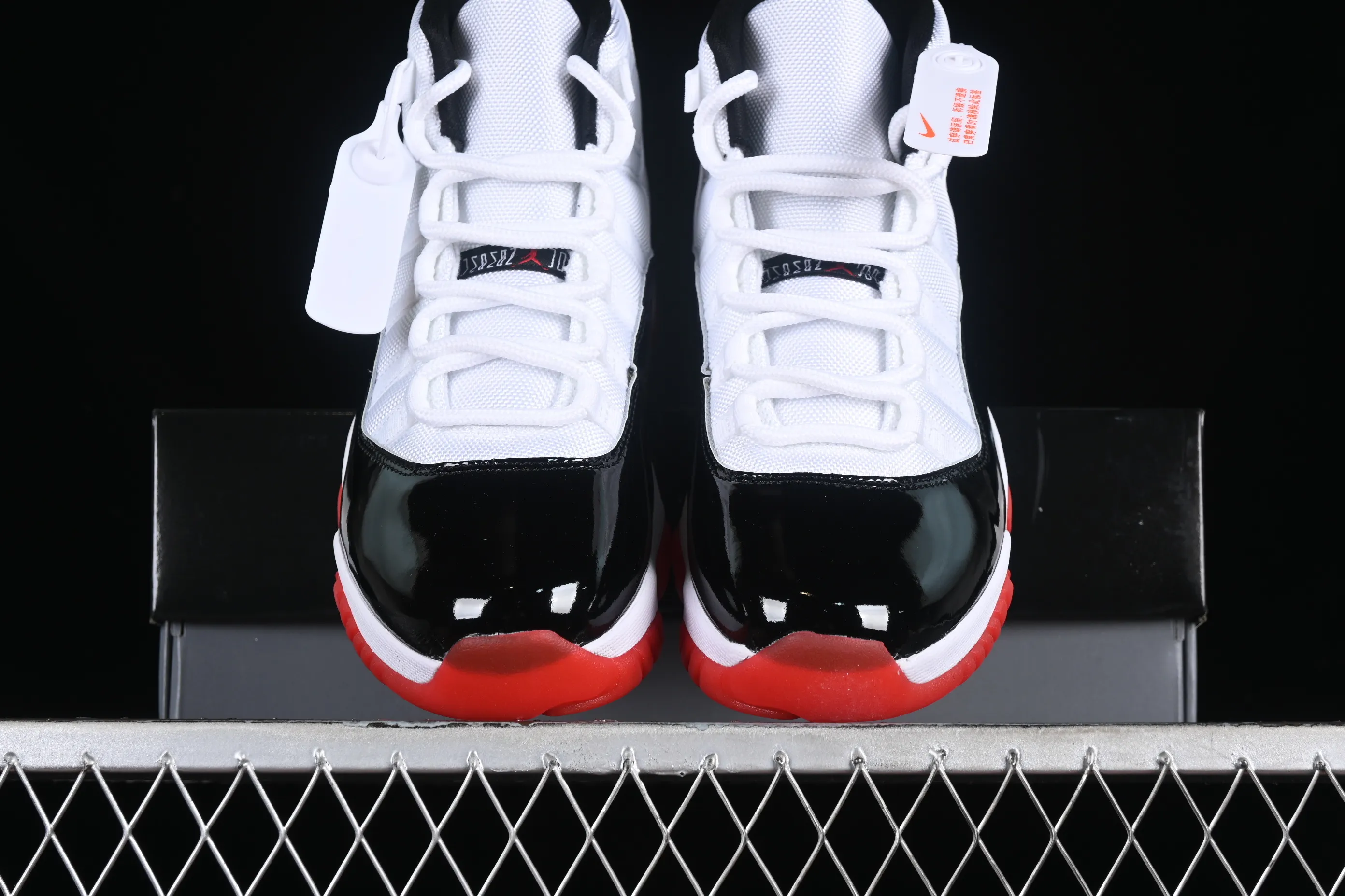 All categories Air Jordan Jordan series basketball shoes Air Jordan 11 Air Jordan 11 Retro AJ11 Joe 11 patent leather black and white red CT8012-106